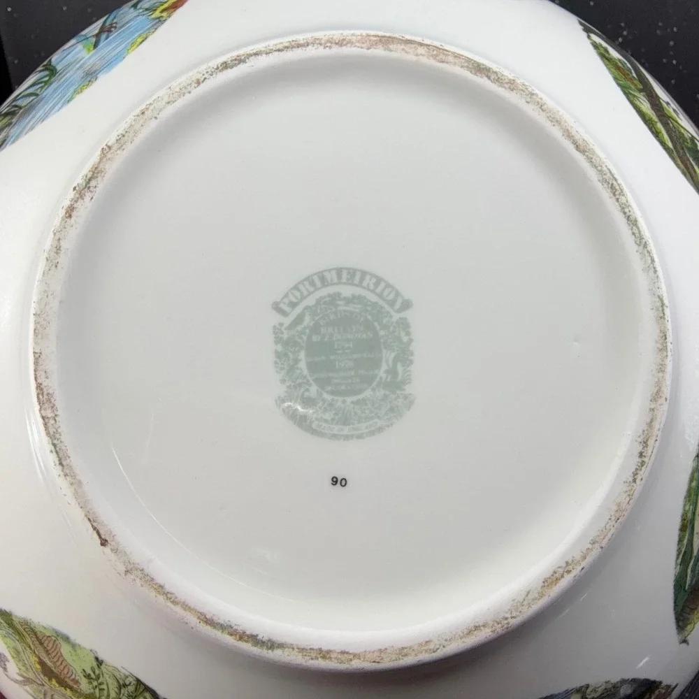 Portmeirion Birds of Britain Little Egret Large 11 inch Serving Mixing Bowl 1978